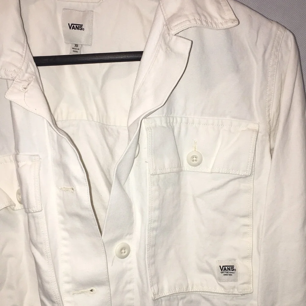Vans White Denim Jacket | Size XS